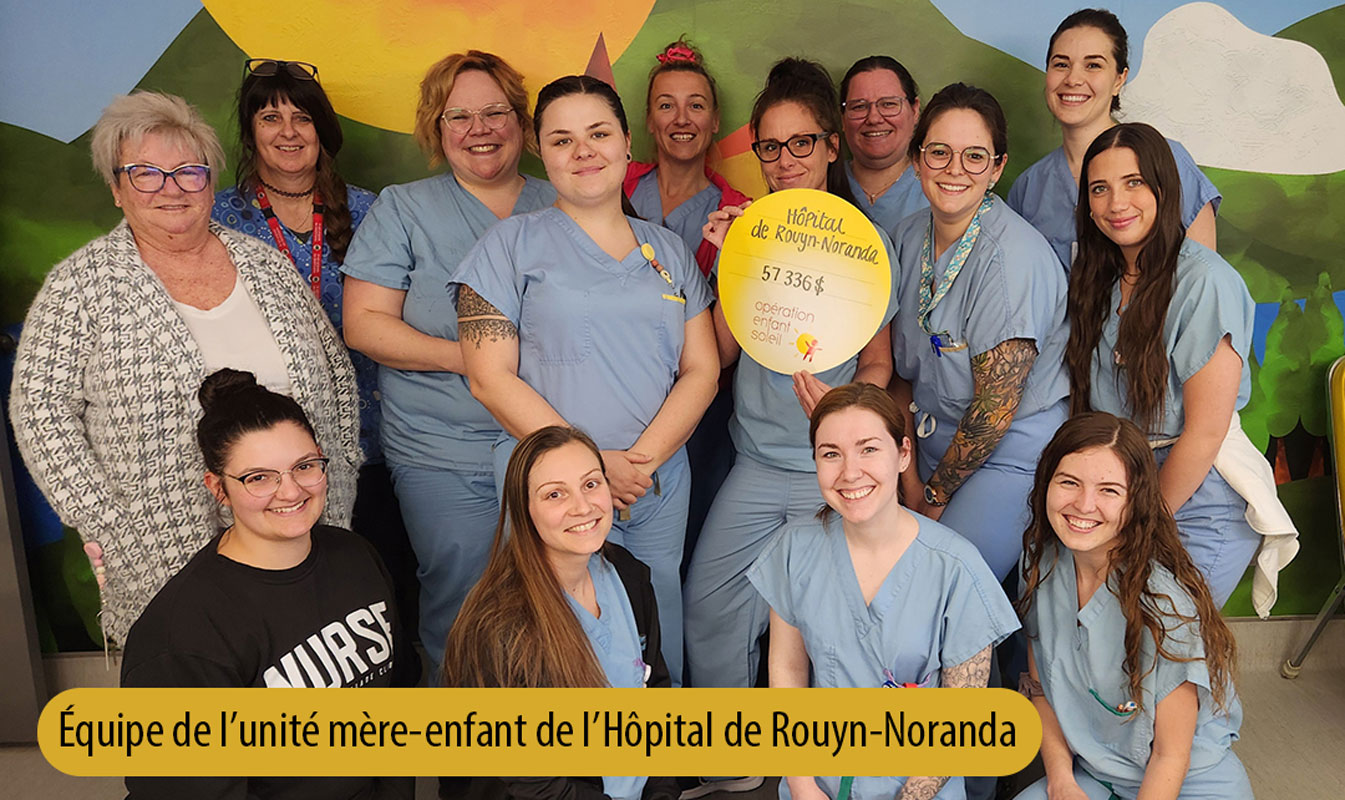 Équipe de l'unité mère-enfant de l'Hôpital de Rouyn-Noranda